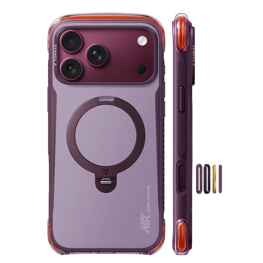 Калъф MagSafe за Apple iPhone 18 Pro / 17 Pro, Torras, Ostand Q3 Air Pro, Лилав