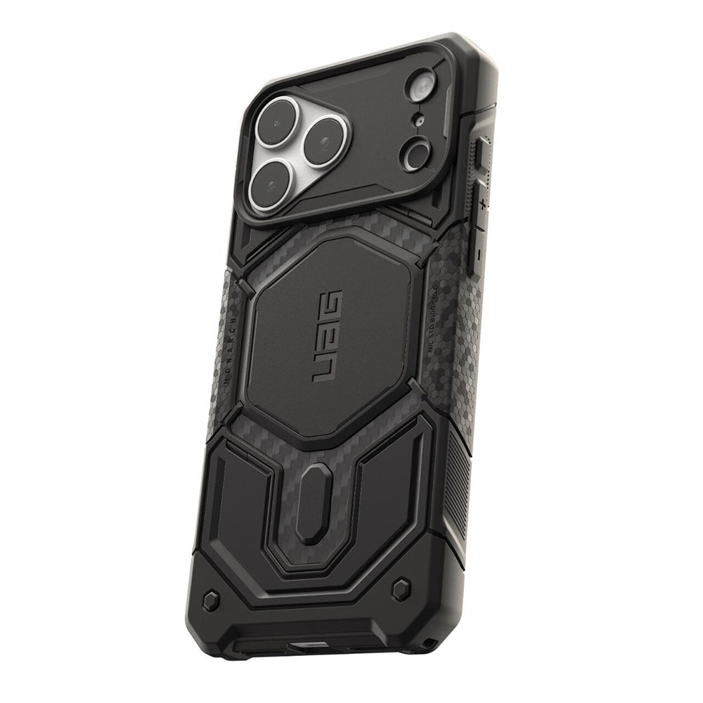 Калъф MagSafe за Apple iPhone 18 Pro / 17 Pro, Urban Armor Gear, Monarch Pro Carbon, Черен