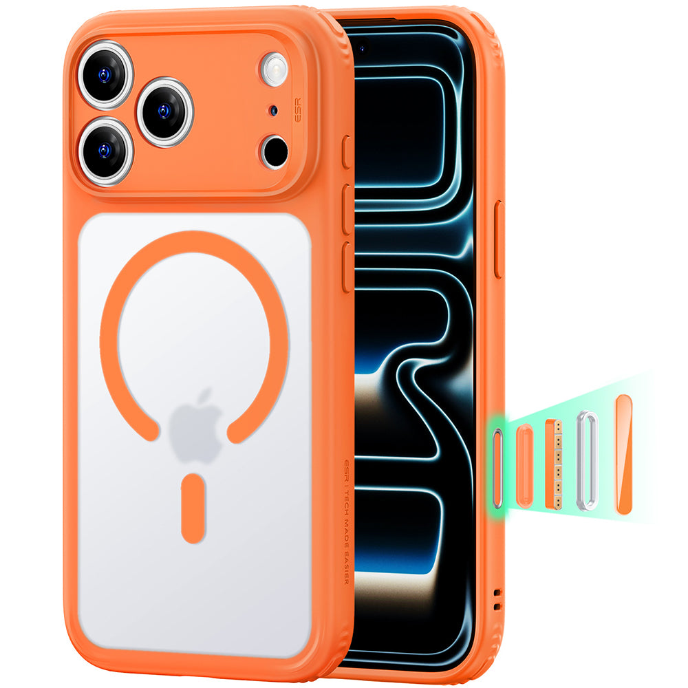 Калъф MagSafe за Apple iPhone 18 Pro, ESR, Classic Hybrid, Оранжев сатен