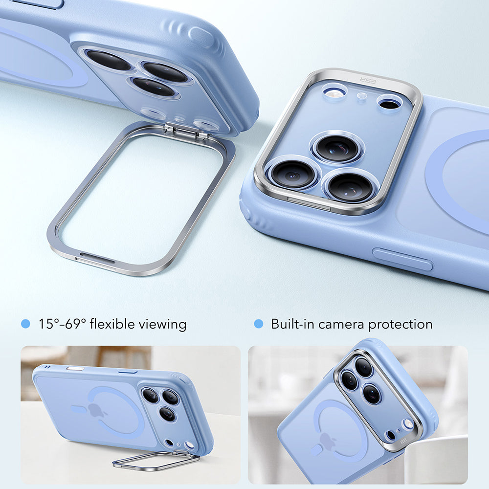 Калъф MagSafe за Apple iPhone 18 Pro Max / 17 Pro Max, ESR, Classic Hybrid Kickstand, Син сатен