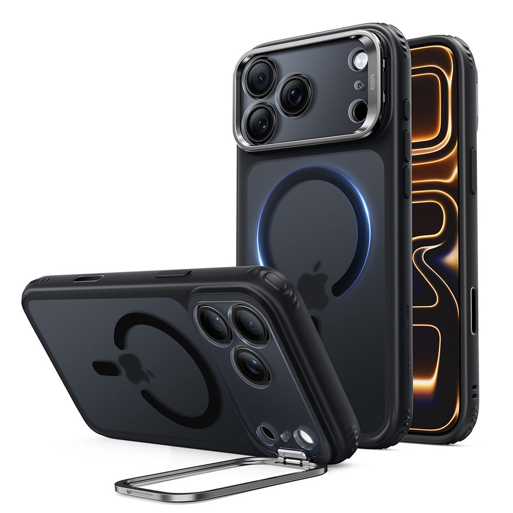 Калъф MagSafe за Apple iPhone 18 Pro Max / 17 Pro Max, ESR, Classic Hybrid Kickstand, Черен сатен