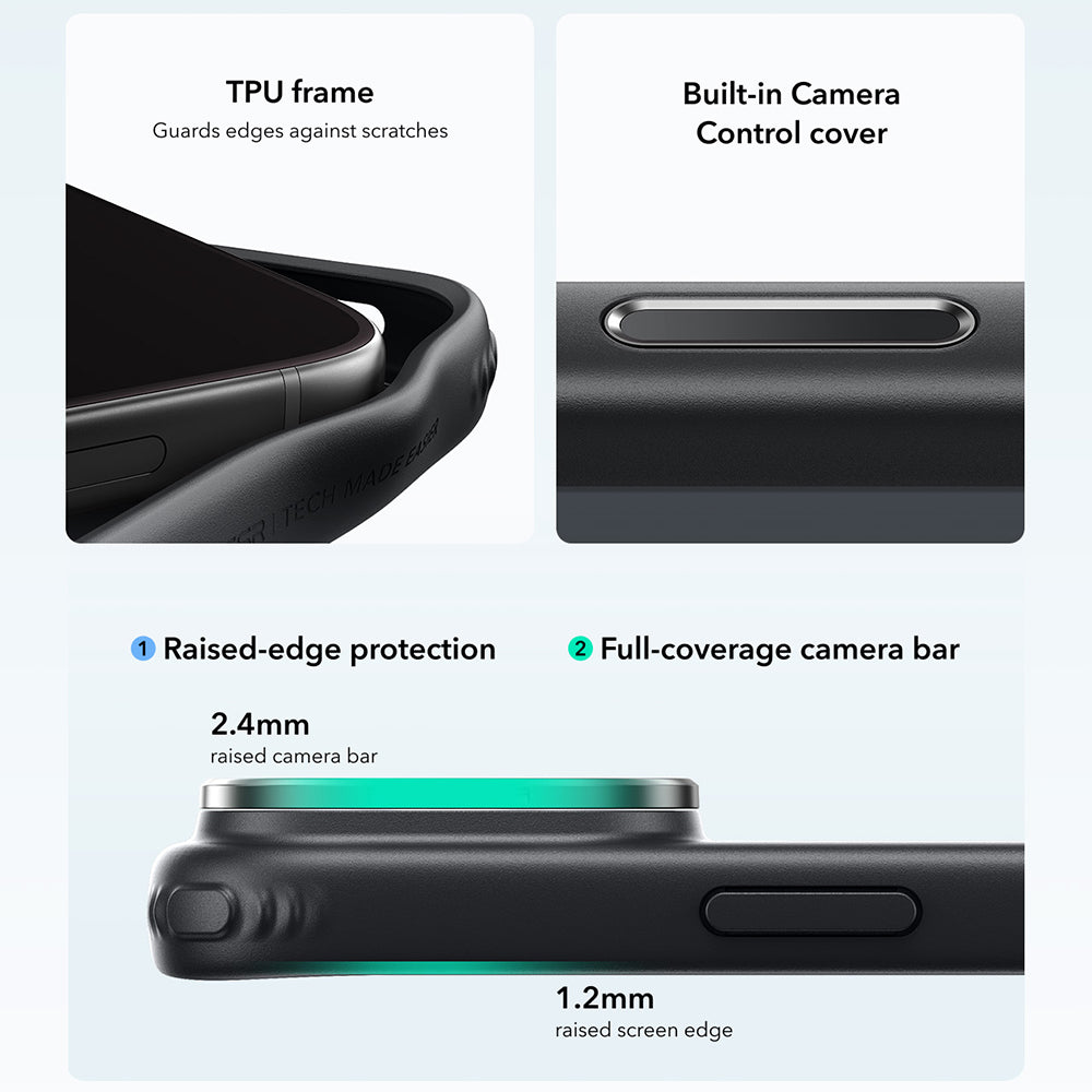 Калъф MagSafe за Apple iPhone 18 Pro Max / 17 Pro Max, ESR, Classic Hybrid Kickstand, Черен сатен