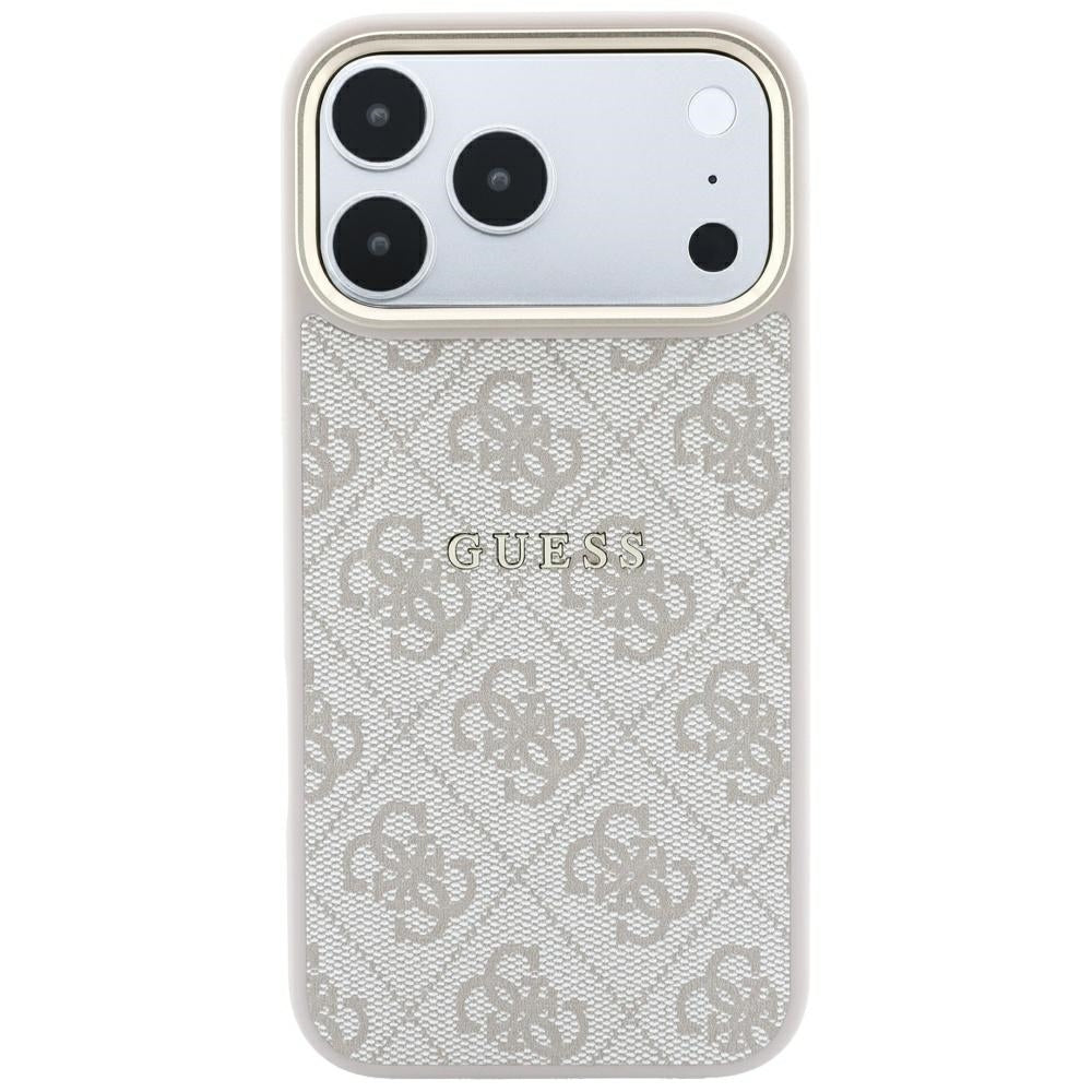 Калъф MagSafe за Apple iPhone 18 Pro Max / 17 Pro Max, Guess, 4G Embossed Classic, Розов