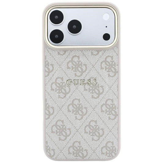 Калъф MagSafe за Apple iPhone 18 Pro Max / 17 Pro Max, Guess, 4G Embossed Classic, Розов