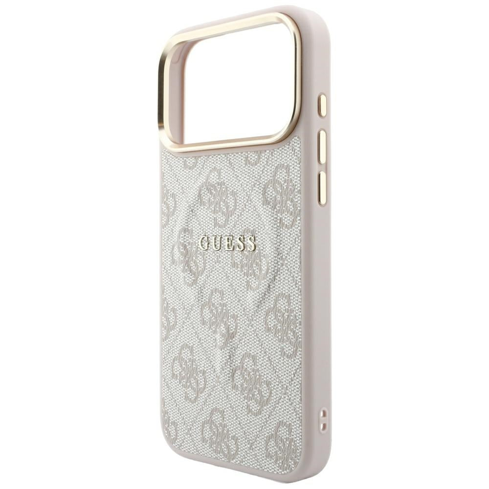 Калъф MagSafe за Apple iPhone 18 Pro Max / 17 Pro Max, Guess, 4G Embossed Classic, Розов