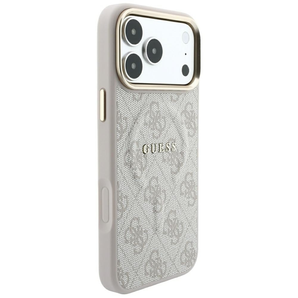 Калъф MagSafe за Apple iPhone 18 Pro Max / 17 Pro Max, Guess, 4G Embossed Classic, Розов