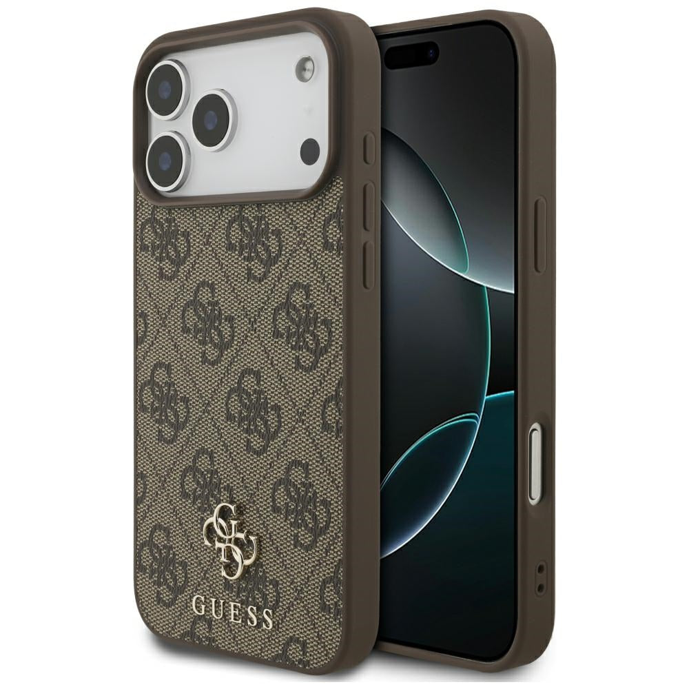 Калъф MagSafe за Apple iPhone 18 Pro Max / 17 Pro Max, Guess, 4G Small and Classic, Кафяв