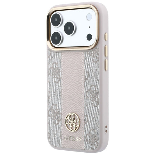 Калъф MagSafe за Apple iPhone 18 Pro Max / 17 Pro Max, Guess, 4G Stripe Round Classic Logo, Розов