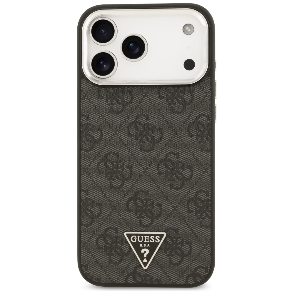 Калъф MagSafe за Apple iPhone 18 Pro Max / 17 Pro Max, Guess, 4G Triangle Logo, Черен