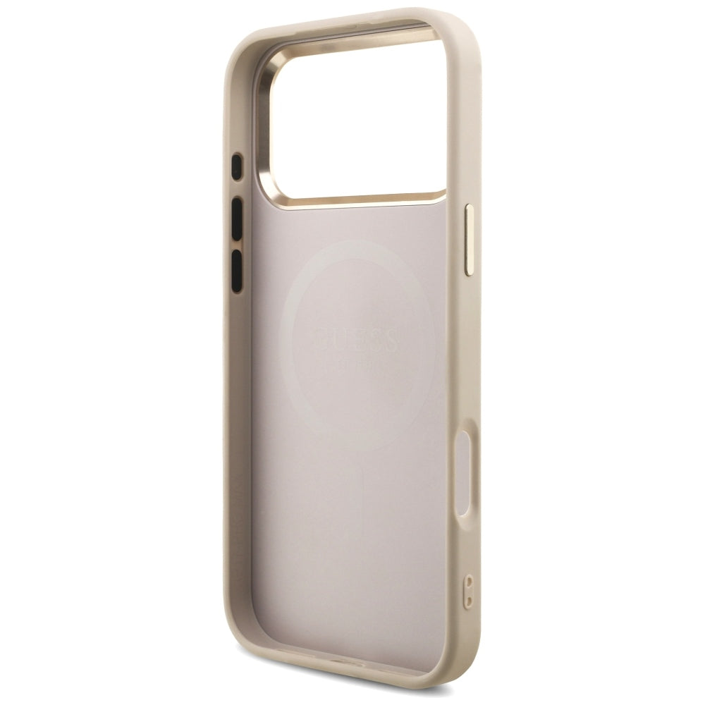 Калъф MagSafe за Apple iPhone 18 Pro Max / 17 Pro Max, Guess, 4G Triangle Logo, Розов