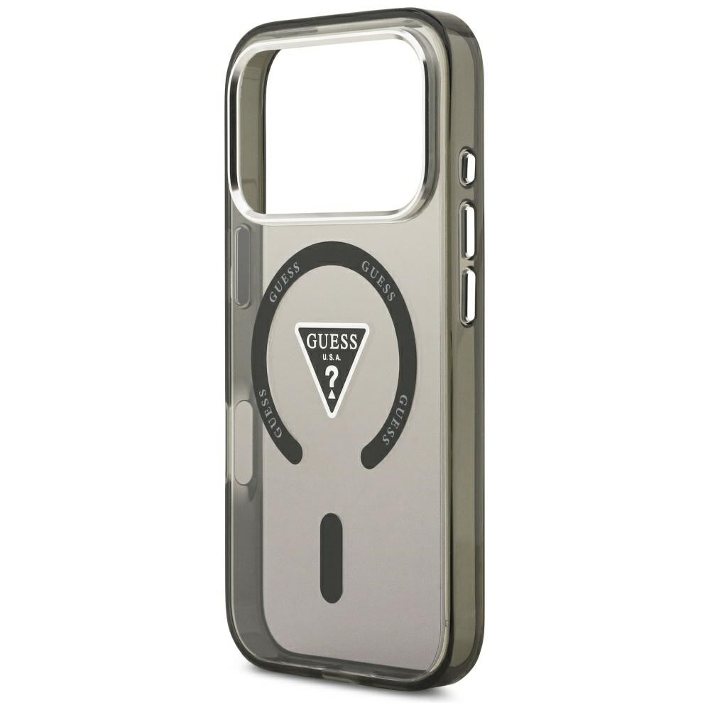 Калъф MagSafe за Apple iPhone 18 Pro Max / 17 Pro Max, Guess, IML Gradient Triangle Logo, черен