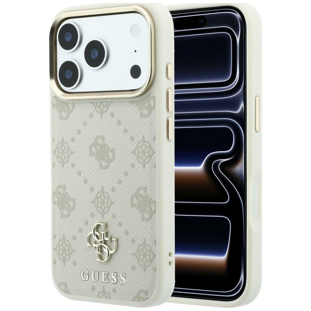 Калъф MagSafe за Apple iPhone 18 Pro Max / 17 Pro Max, Guess, Peony 4G Small Logo, Бежов