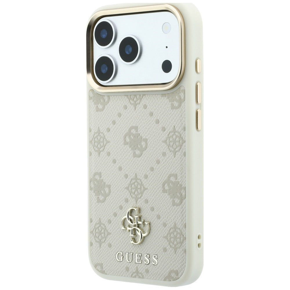 Калъф MagSafe за Apple iPhone 18 Pro Max / 17 Pro Max, Guess, Peony 4G Small Logo, Бежов