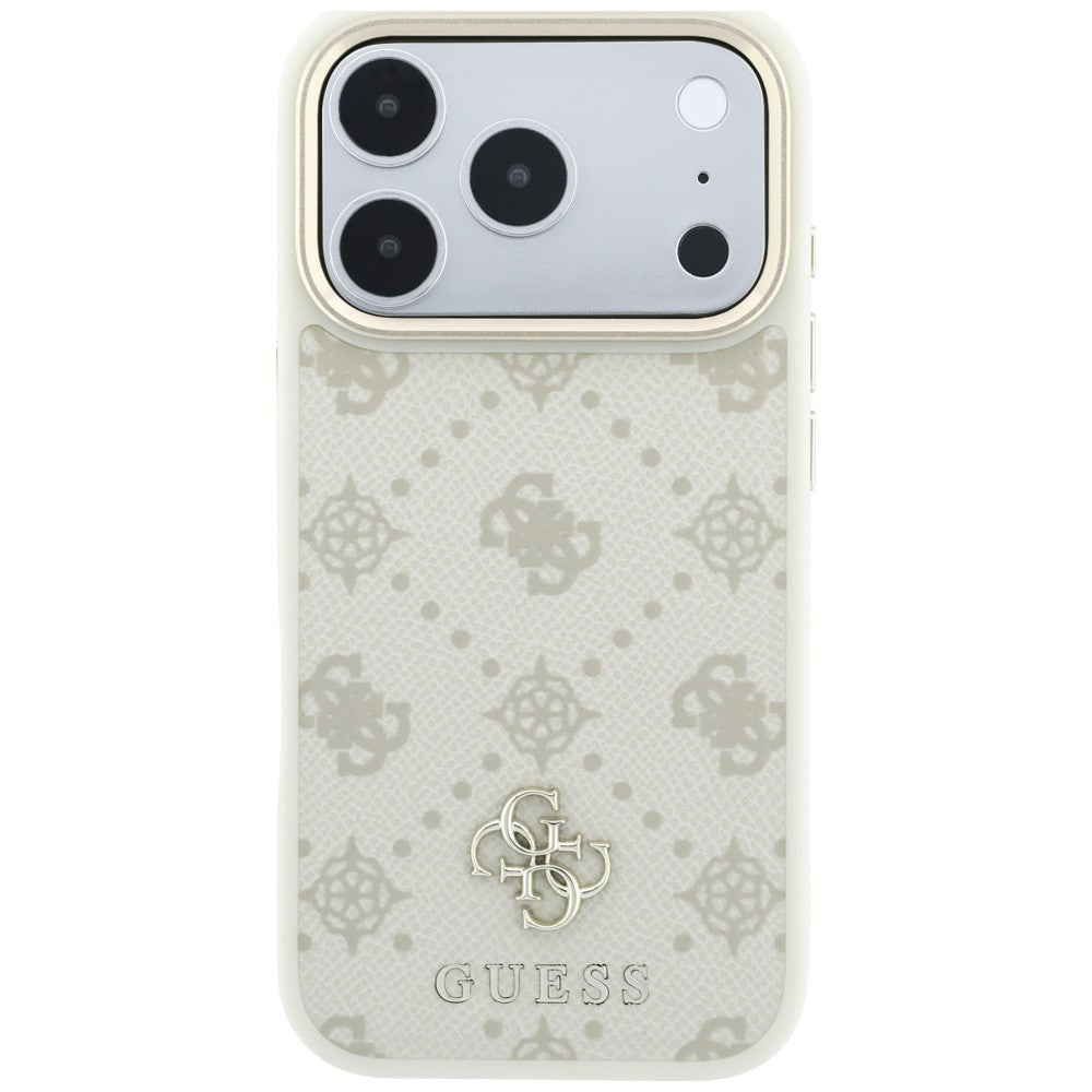 Калъф MagSafe за Apple iPhone 18 Pro Max / 17 Pro Max, Guess, Peony 4G Small Logo, Бежов