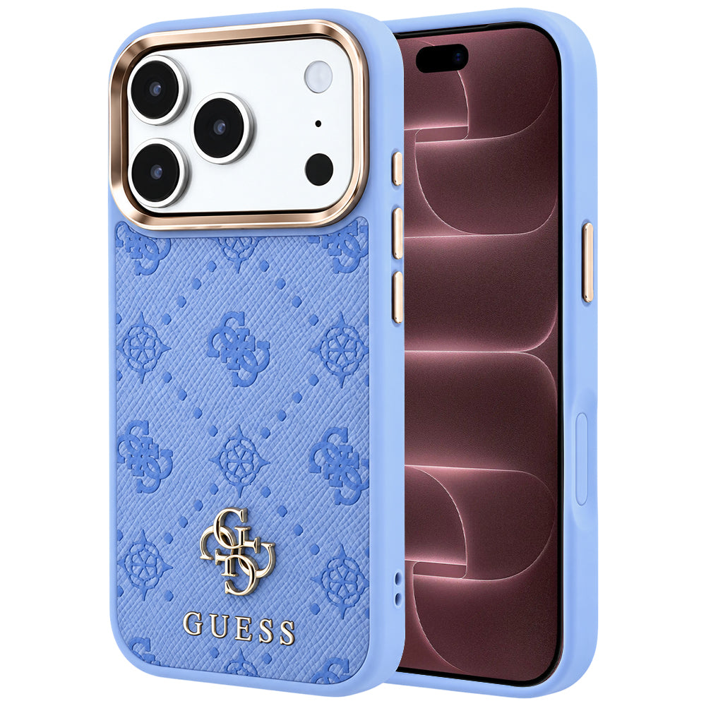 MagSafe Case for Apple iPhone 18 Pro Max / 17 Pro Max, Guess, Peony 4G Small Logo, Blue