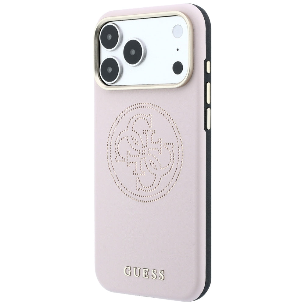 Калъф MagSafe за Apple iPhone 18 Pro Max / 17 Pro Max, Guess, Перфорирана 4G, Розов