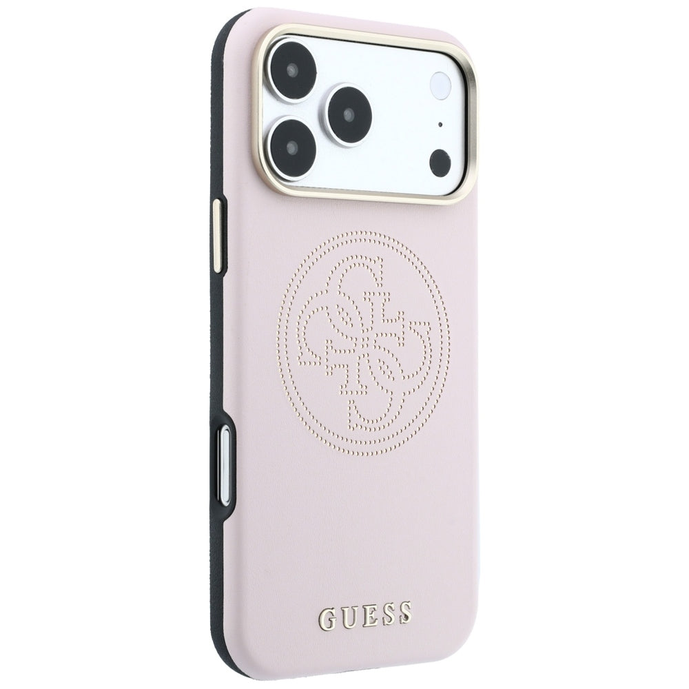 Калъф MagSafe за Apple iPhone 18 Pro Max / 17 Pro Max, Guess, Перфорирана 4G, Розов