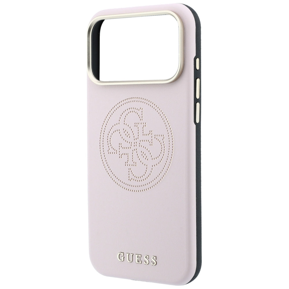 Калъф MagSafe за Apple iPhone 18 Pro Max / 17 Pro Max, Guess, Перфорирана 4G, Розов