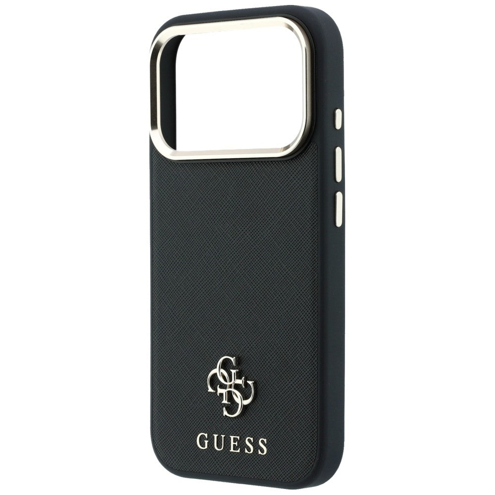 Калъф MagSafe за Apple iPhone 18 Pro Max / 17 Pro Max, Guess, Saffiano Small 4G Classic, Черен