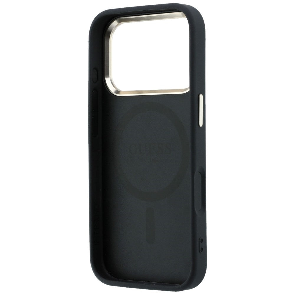 Калъф MagSafe за Apple iPhone 18 Pro Max / 17 Pro Max, Guess, Saffiano Small 4G Classic, Черен