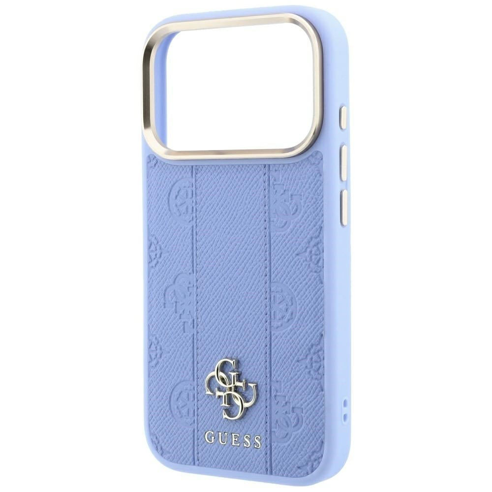 Калъф MagSafe за Apple iPhone 18 Pro Max / 17 Pro Max, Guess, Stripe Peony 4G, Bleu