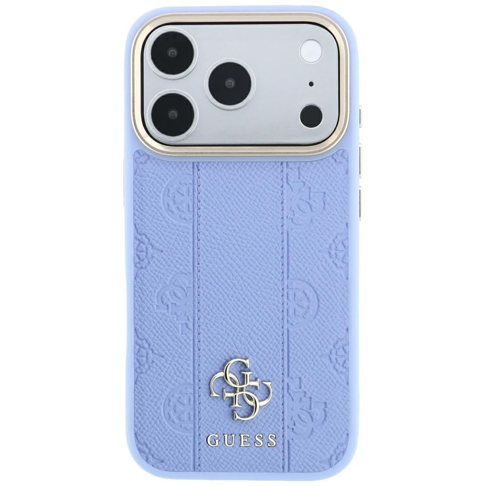 Калъф MagSafe за Apple iPhone 18 Pro Max / 17 Pro Max, Guess, Stripe Peony 4G, Bleu