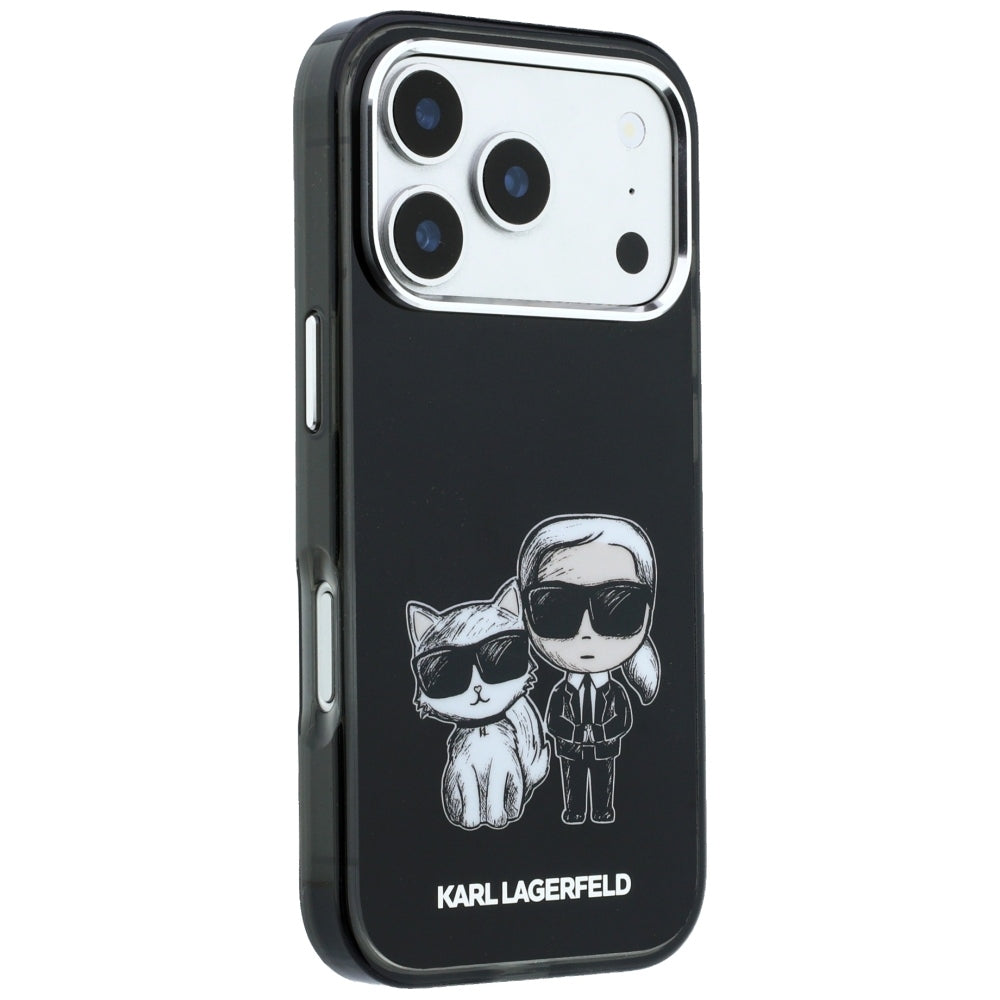 Калъф MagSafe за Apple iPhone 18 Pro Max / 17 Pro Max, Karl Lagerfeld, IML KC Bodies Sketch Print, Черен