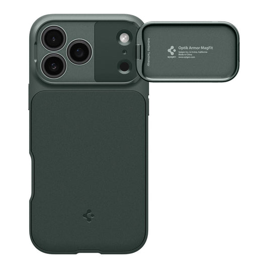 Калъф MagSafe за Apple iPhone 18 Pro Max / 17 Pro Max, Spigen, Optik Armor, Зелен ACS09901