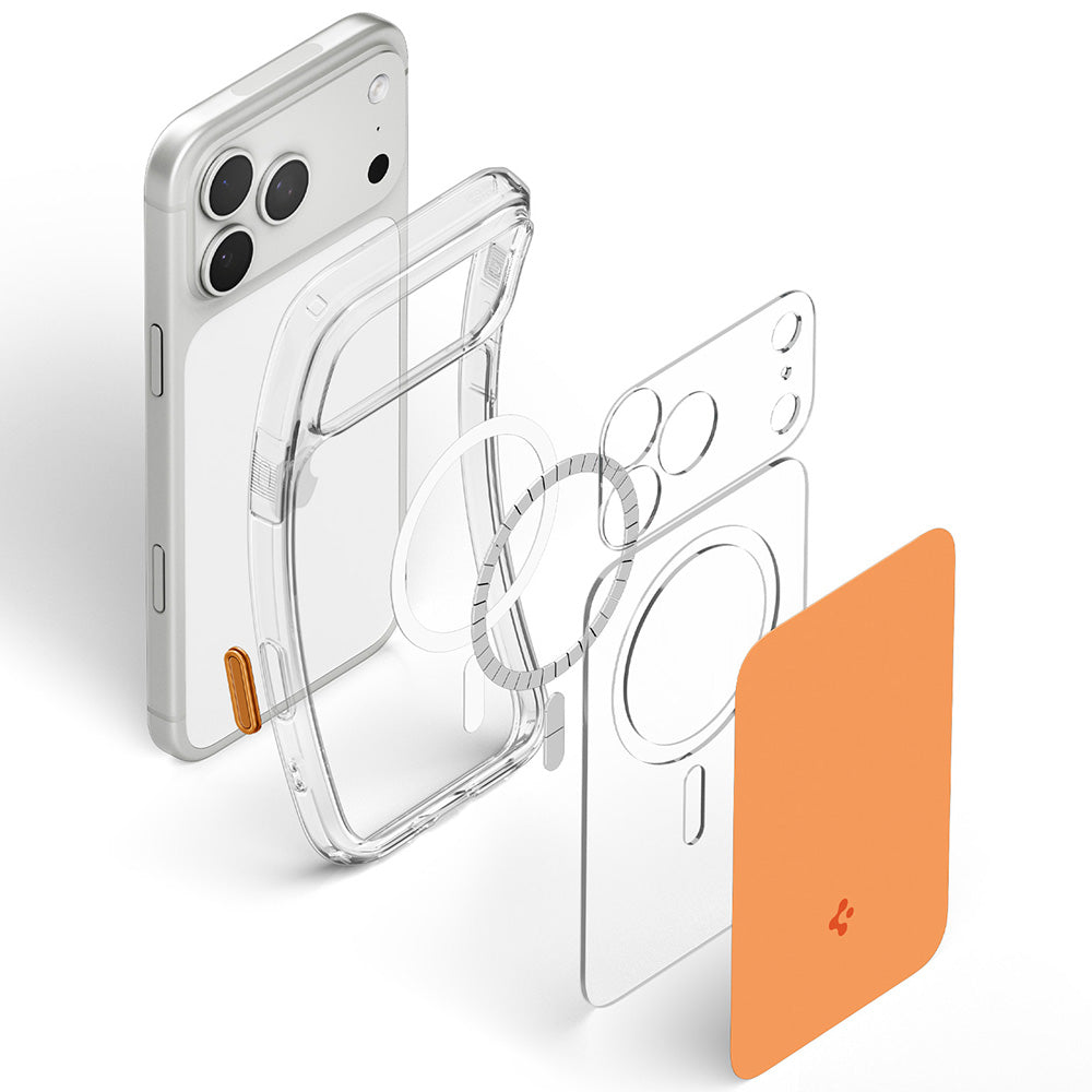 Калъф MagSafe за Apple iPhone 18 Pro Max / 17 Pro Max, Spigen, Ultra Hybrid T, Оранжев ACS12133