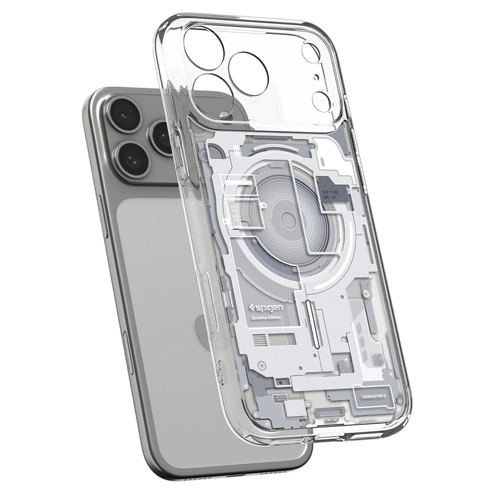 Калъф MagSafe за Apple iPhone 18 Pro Max / 17 Pro Max, Spigen, Ultra Hybrid Zero One, Бял ACS12126