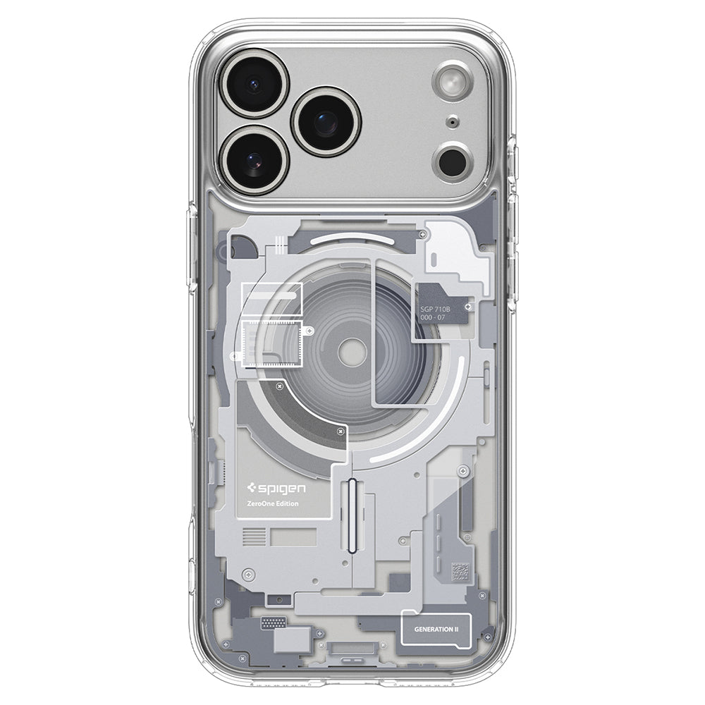 Калъф MagSafe за Apple iPhone 18 Pro Max / 17 Pro Max, Spigen, Ultra Hybrid Zero One, Бял ACS12126