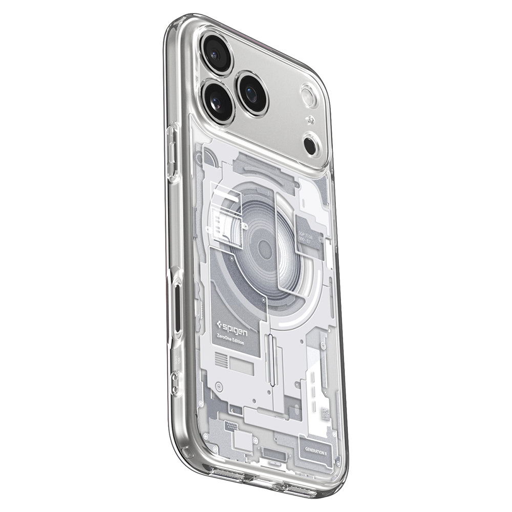 Калъф MagSafe за Apple iPhone 18 Pro Max / 17 Pro Max, Spigen, Ultra Hybrid Zero One, Бял ACS12126