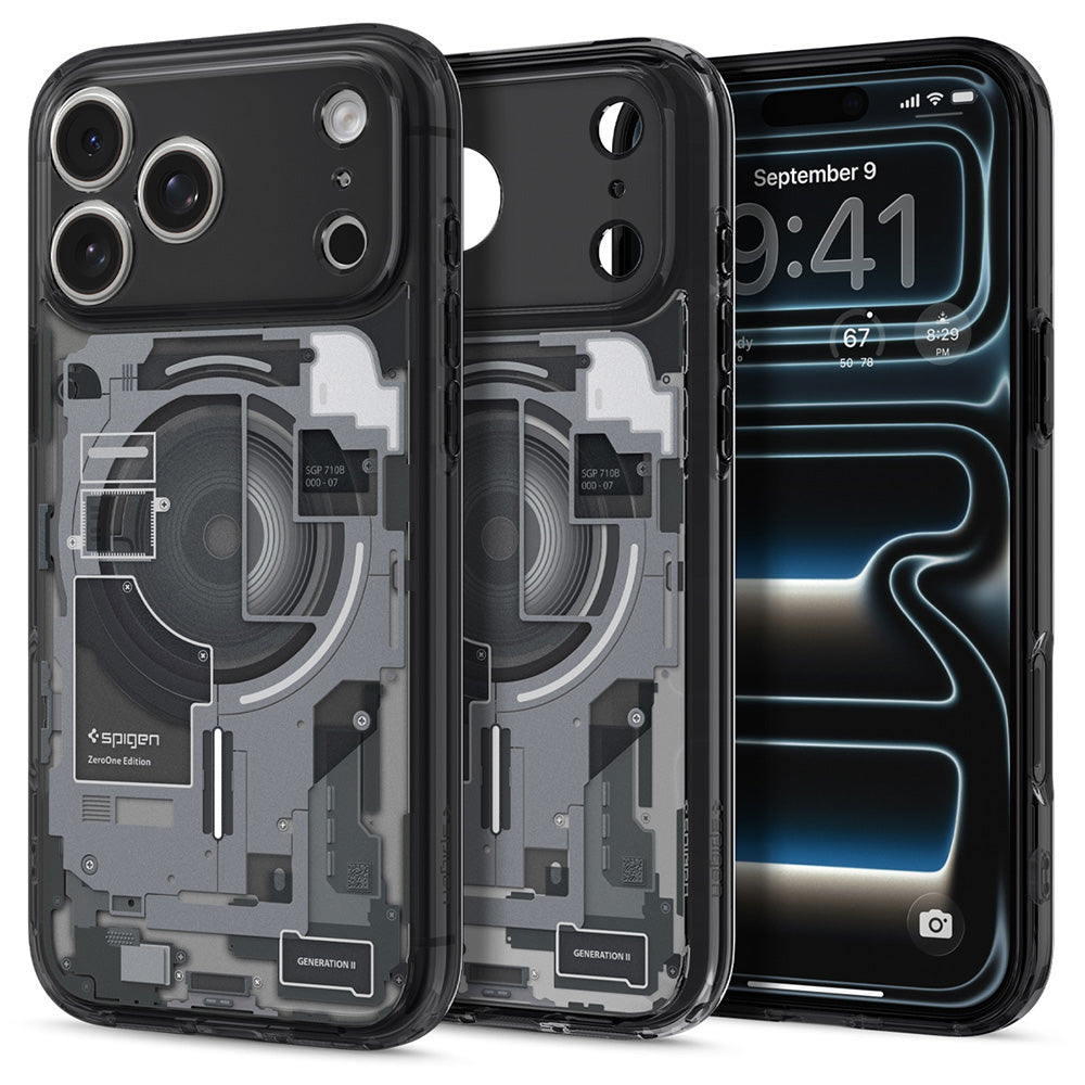 Калъф MagSafe за Apple iPhone 18 Pro Max / 17 Pro Max, Spigen, Ultra Hybrid Zero One, Черен ACS12128