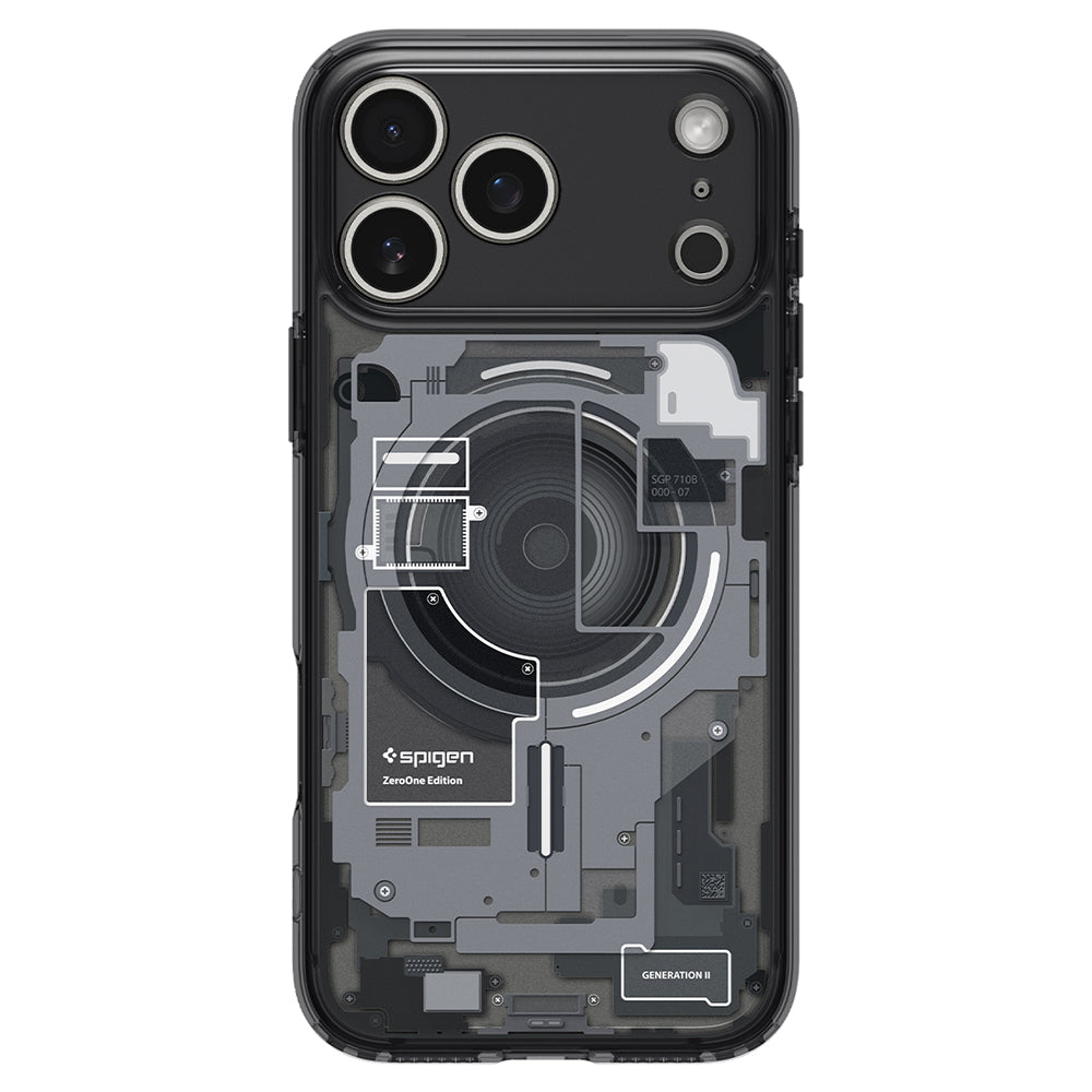 Калъф MagSafe за Apple iPhone 18 Pro Max / 17 Pro Max, Spigen, Ultra Hybrid Zero One, Черен ACS12128