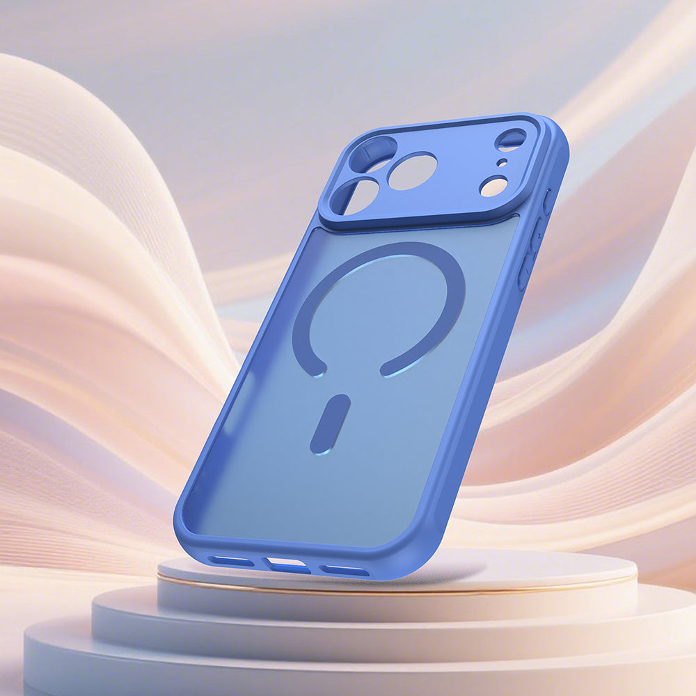 Калъф MagSafe за Apple iPhone 18 Pro Max / 17 Pro Max, Techsuit, HaloFrost II, Син