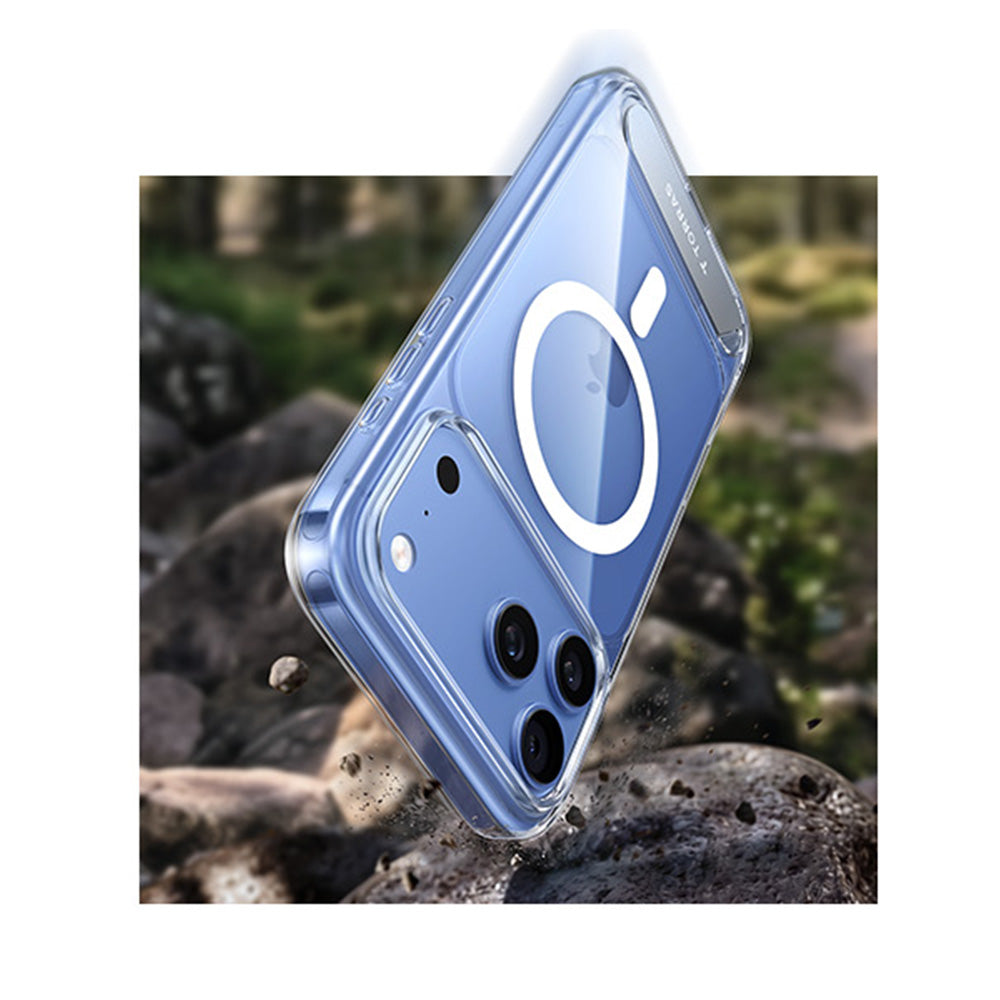 Калъф MagSafe за Apple iPhone 18 Pro Max / 17 Pro Max, Torras, Ostand L1 Guardian, Прозрачен