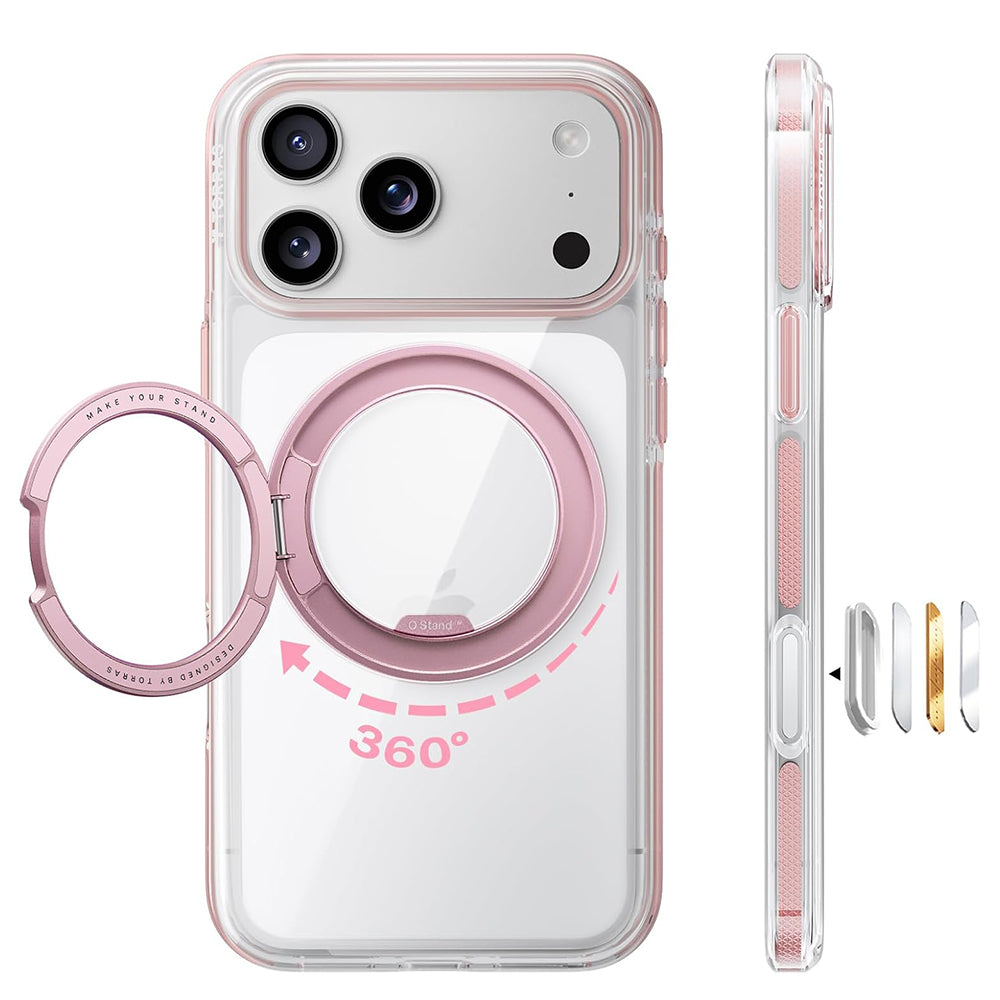 Калъф MagSafe за Apple iPhone 18 Pro Max / 17 Pro Max, Torras, Ostand O3 Light, Розов