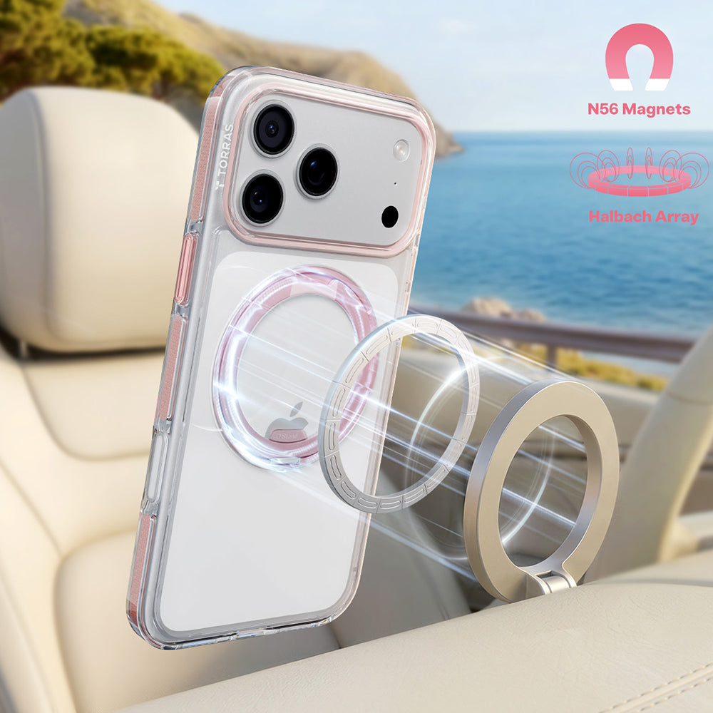 Калъф MagSafe за Apple iPhone 18 Pro Max / 17 Pro Max, Torras, Ostand O3 Light, Розов