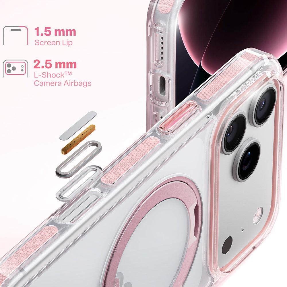 Калъф MagSafe за Apple iPhone 18 Pro Max / 17 Pro Max, Torras, Ostand O3 Light, Розов