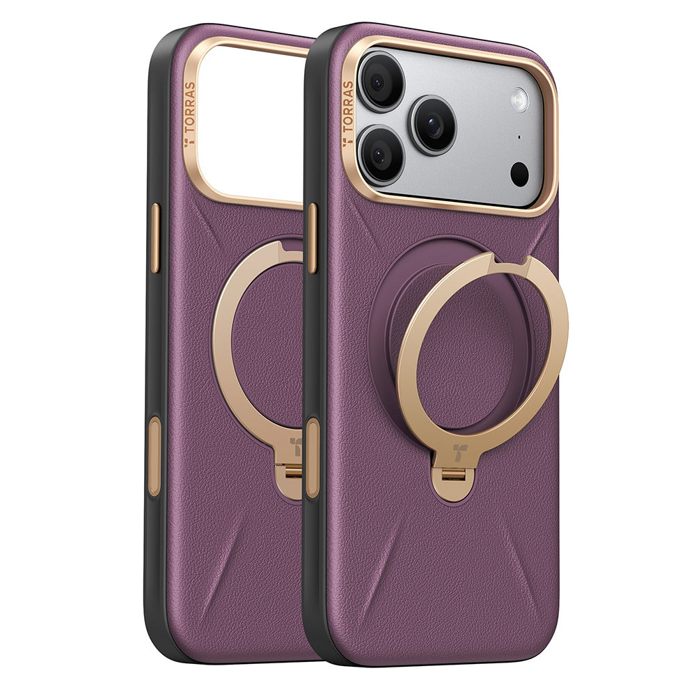Калъф MagSafe за Apple iPhone 18 Pro Max / 17 Pro Max, Torras, QPRO Leather, Лилав