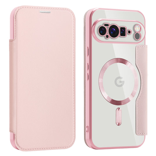 Калъф MagSafe за Google Pixel 10 Pro XL, Techsuit, SmartMag Book, Розов