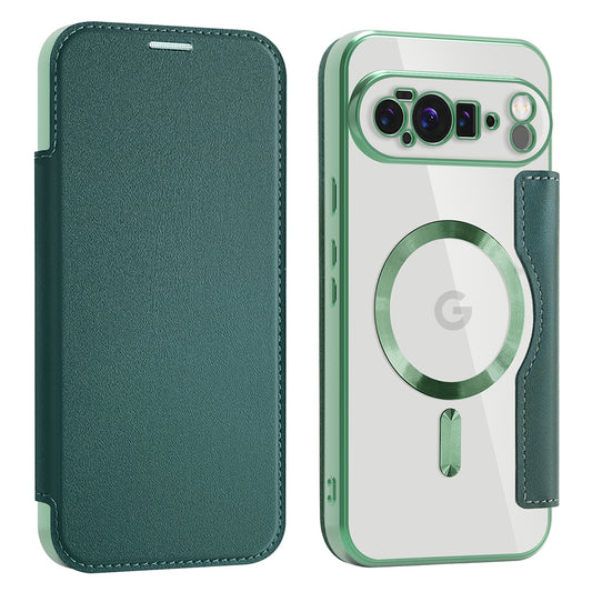 Калъф MagSafe за Google Pixel 10 Pro XL, Techsuit, SmartMag Book, Зелен