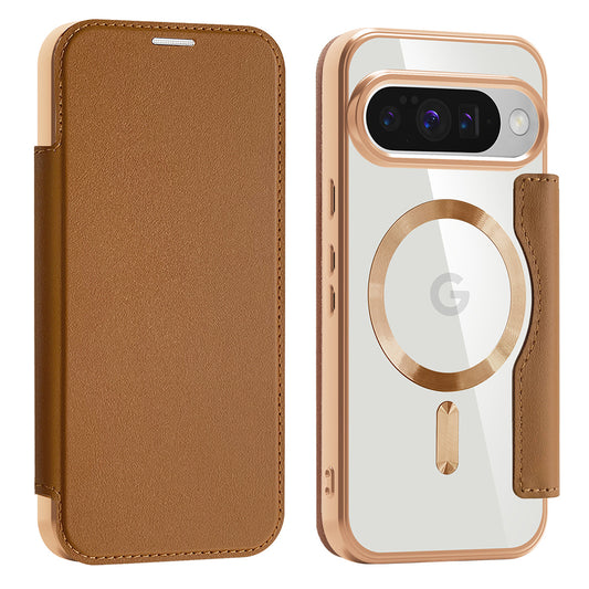 Калъф MagSafe за Google Pixel 10 Pro / 10, Techsuit, SmartMag Book, Кафяв