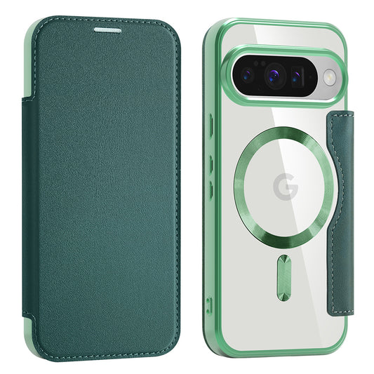 Калъф MagSafe за Google Pixel 10 Pro / 10, Techsuit, SmartMag Book, Зелен