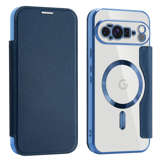 Калъф MagSafe за Google Pixel 10 Pro XL, Techsuit, SmartMag Book, Син