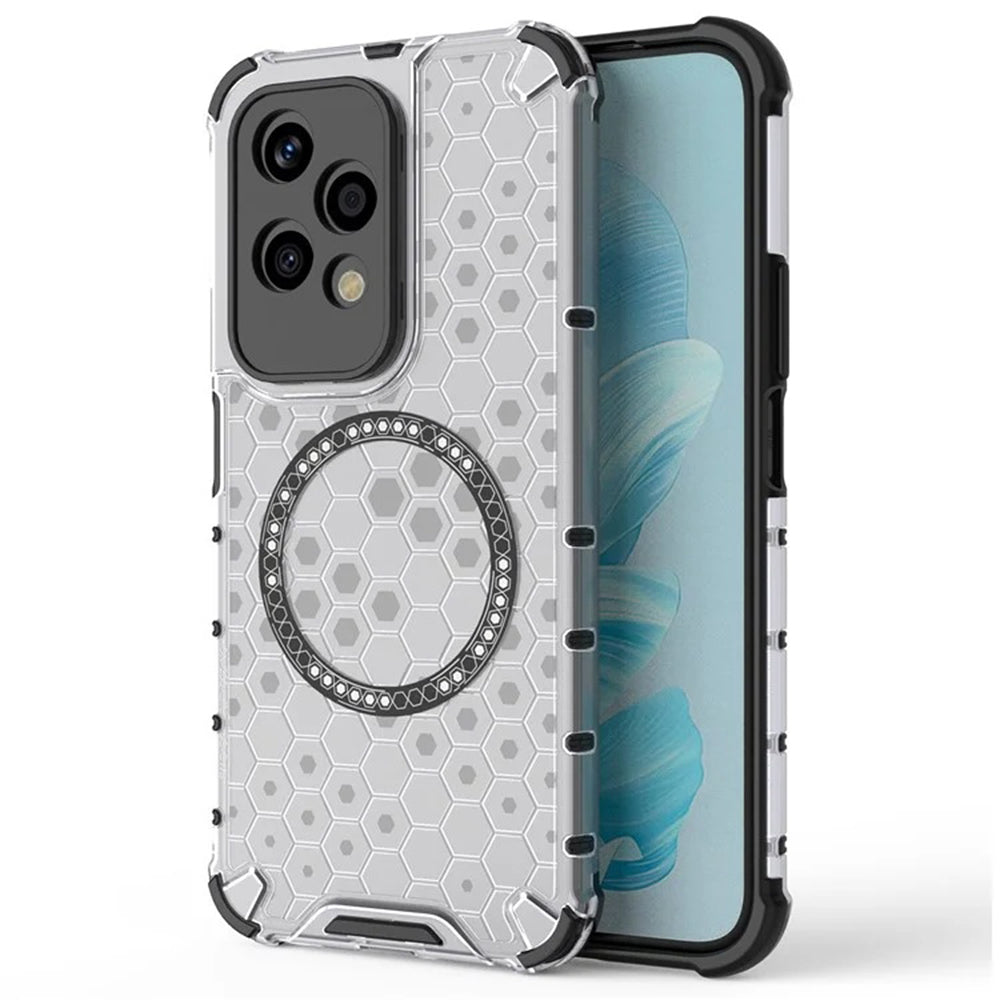 Калъф MagSafe за Honor 200 Lite, Techsuit, HoneyComb Shield, Бял