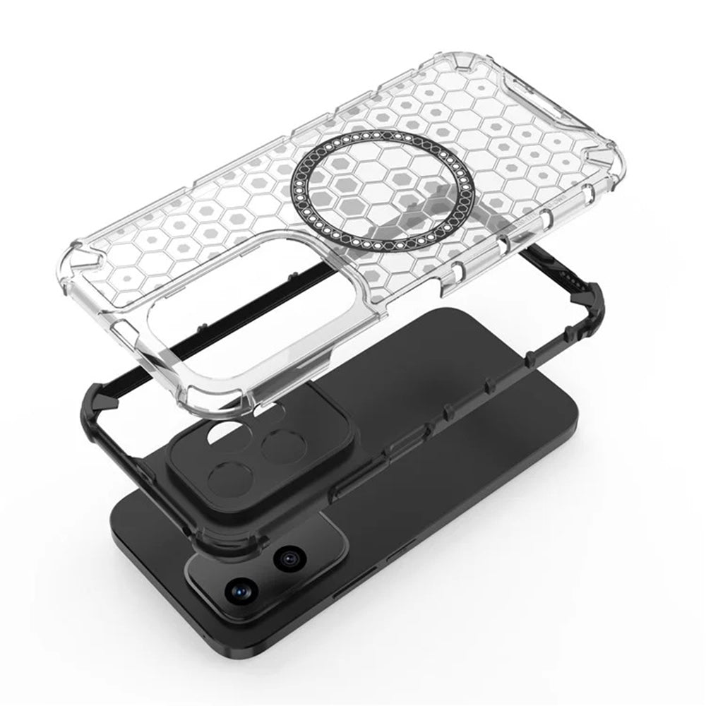 Калъф MagSafe за Honor 200 Lite, Techsuit, HoneyComb Shield, Бял