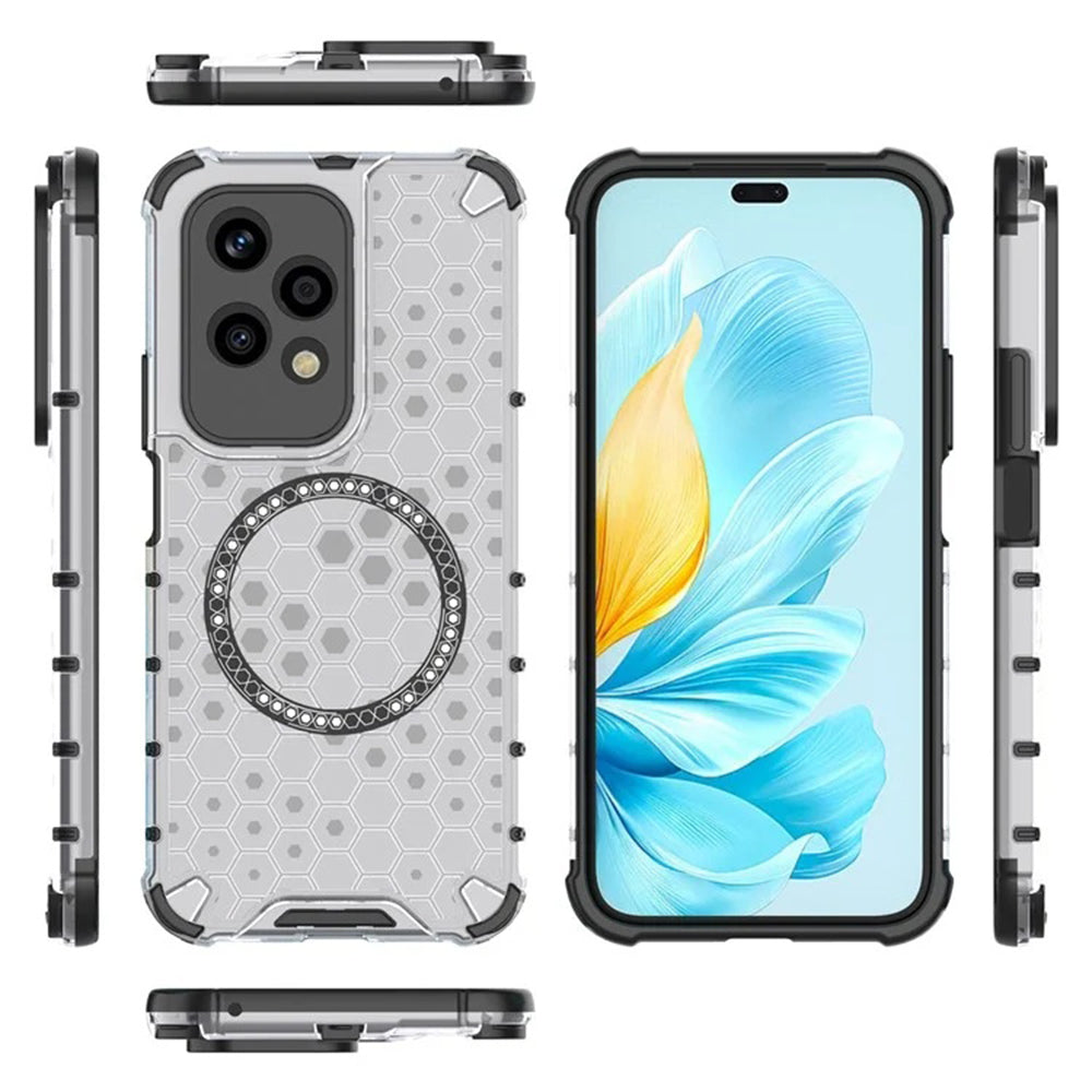 Калъф MagSafe за Honor 200 Lite, Techsuit, HoneyComb Shield, Бял