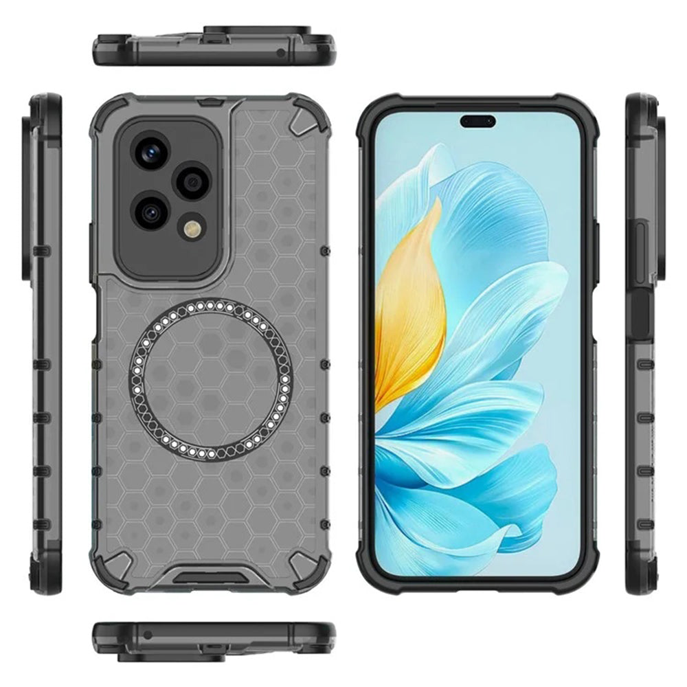 MagSafe калъф за Honor 200 Lite, Techsuit, HoneyComb Shield, Черен