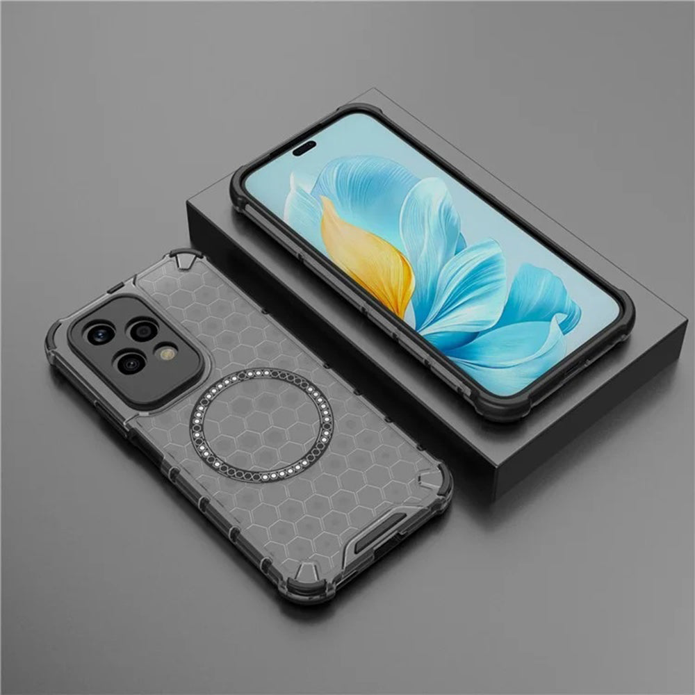 MagSafe калъф за Honor 200 Lite, Techsuit, HoneyComb Shield, Черен
